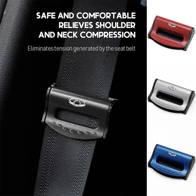 2Pcs Car Safety Belt Adjuster Buckle Stop Clip Per Chery Tiggo 7 Pro 4 3 Fulwin 2 Arrizo 6 Qq 5X T11 5 Gx Eq7 E3 Amuleto Fora Iq
