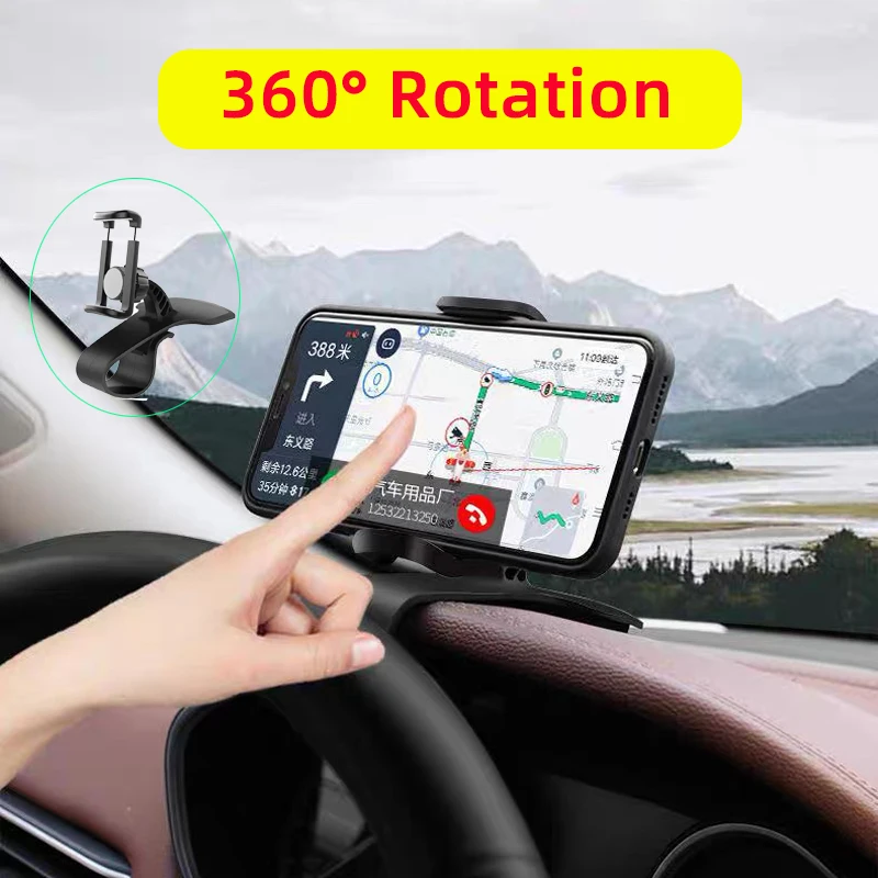 Phone Holder Universal Car Dashboard Clip Mount GPS Bracket For iPhone Xiaomi Samsung