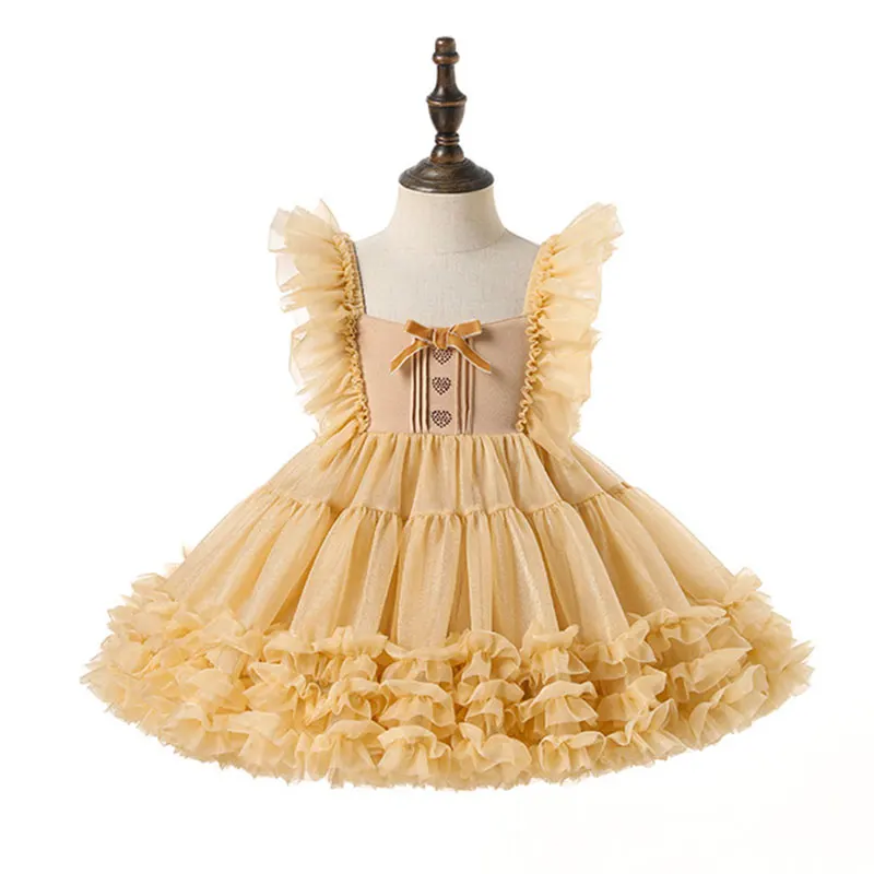Robe D'été En Tulle Nickel é Pour Filles, Tutu De Fête Pour Enfants, Jolie Princesse Douce, Boule D'anniversaire, Quoi Que Ce Soit, 2-9 Ans