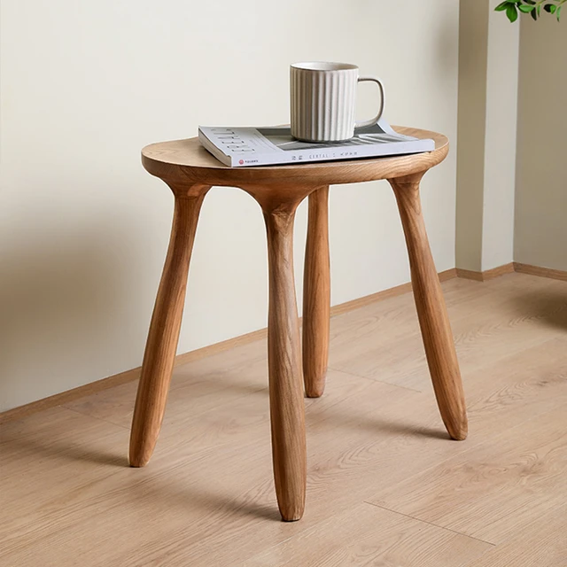 Taburete moderno Simple de madera maciza, taburete creativo para comedor,  muebles nórdicos, taburete para vestidor de dormitorio, silla de asiento  móvil, accesorios para el hogar - AliExpress