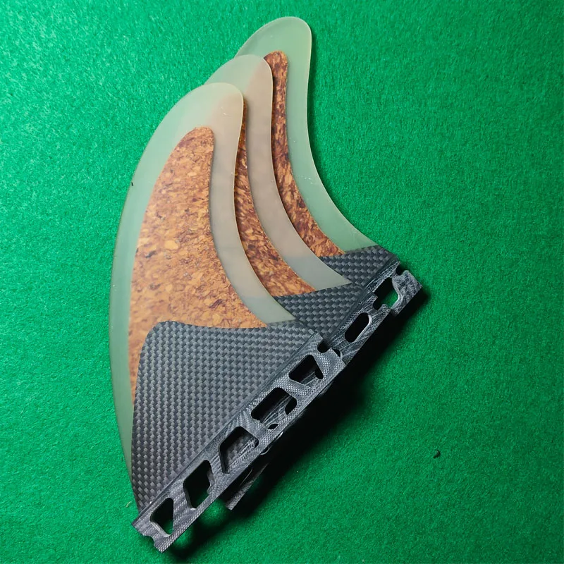 NEW FUTURE MF M Wood Grain Surfboard Fin-Semi-Carbon + Wood Composite, Lightweight & High-Flex, Fits Midlength/Hybrid Board