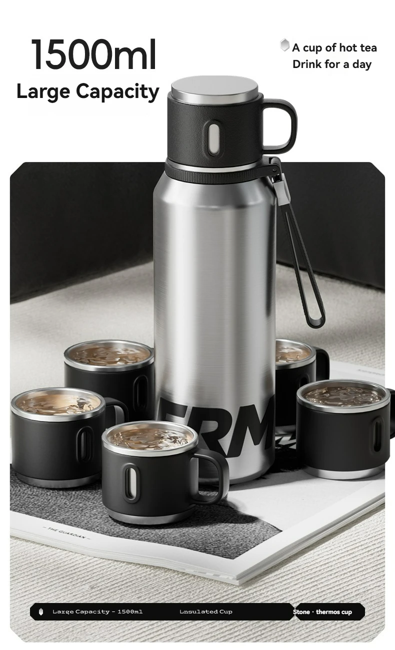 Double Wall Vacuum Insulated Thermos Bottle Stainless Steel Flask Portable Travel Mug With Lid Outdoor Hiking Gym Daily Use