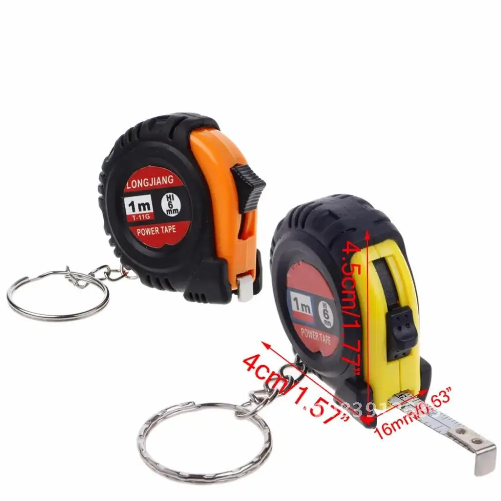 

Portable Mini Retractable Ruler Keychain Tape Measure Heart-shaped 1m Pull Ruler