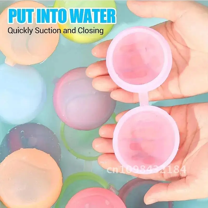 30PCS Water Balloons Reusable Refillable Water Balloon Quick Fill Self Sealing Bomb Splash Balls for Kids Swimming Pool