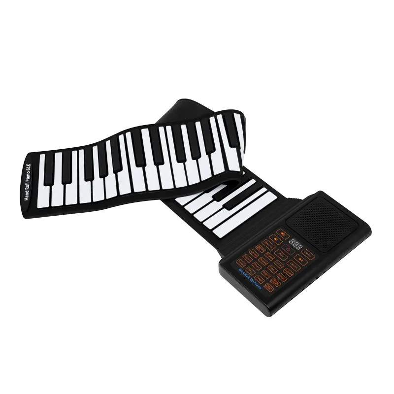 

NEW 61-key Roll Up Keyboard Piano for Beginners Hifi Stereo Speakers Hand-rolled Electronic Piano with Pedal