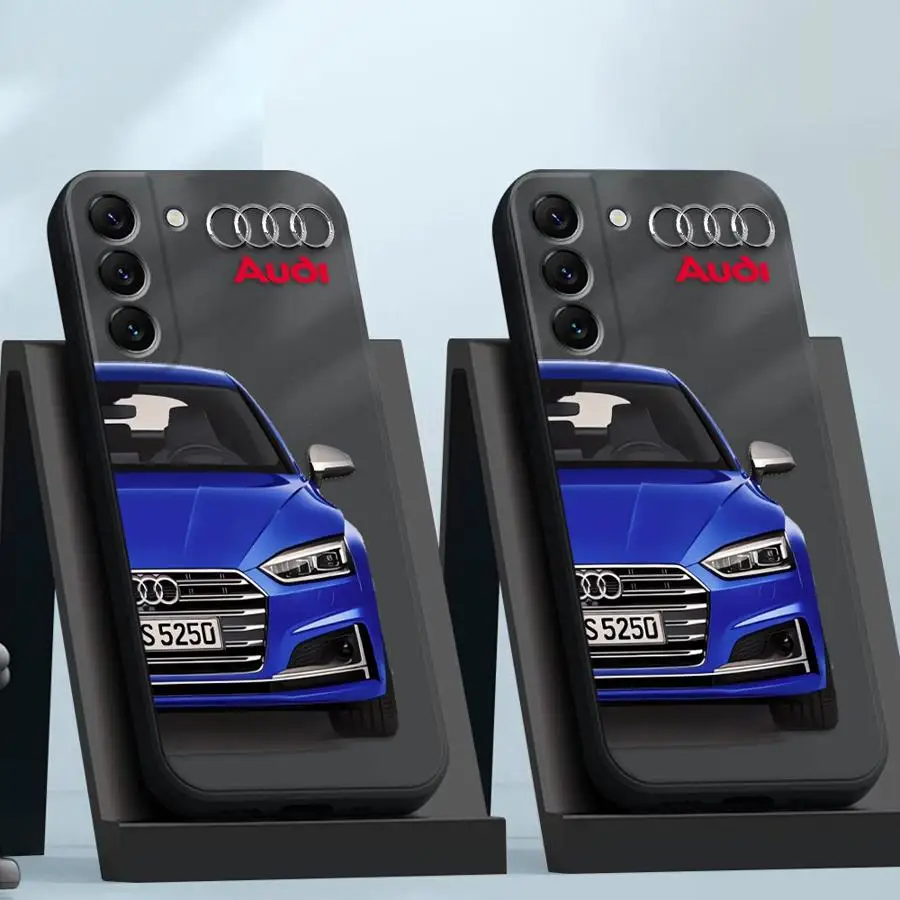 A-Audi Blue Car Case for Samsung Galaxy A73 A51 A25 A16 A05 A70 A37 A12 ...