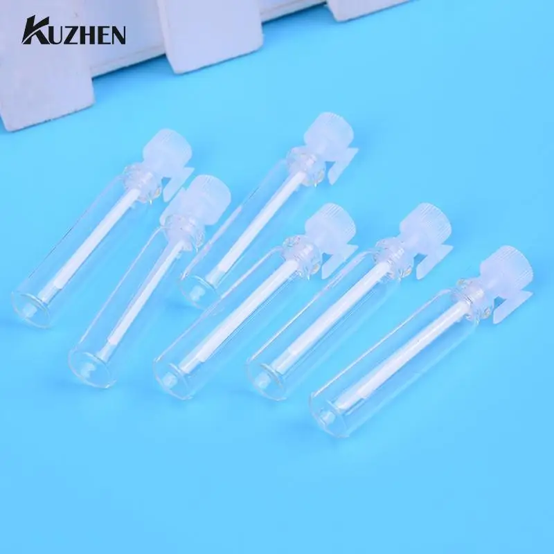 10/50pcs/lot Mini Glass Perfume Small Sample Vials Perfume Bottle 1ml Empty Laboratory Liquid Fragrance Test Tube Trial Bottle