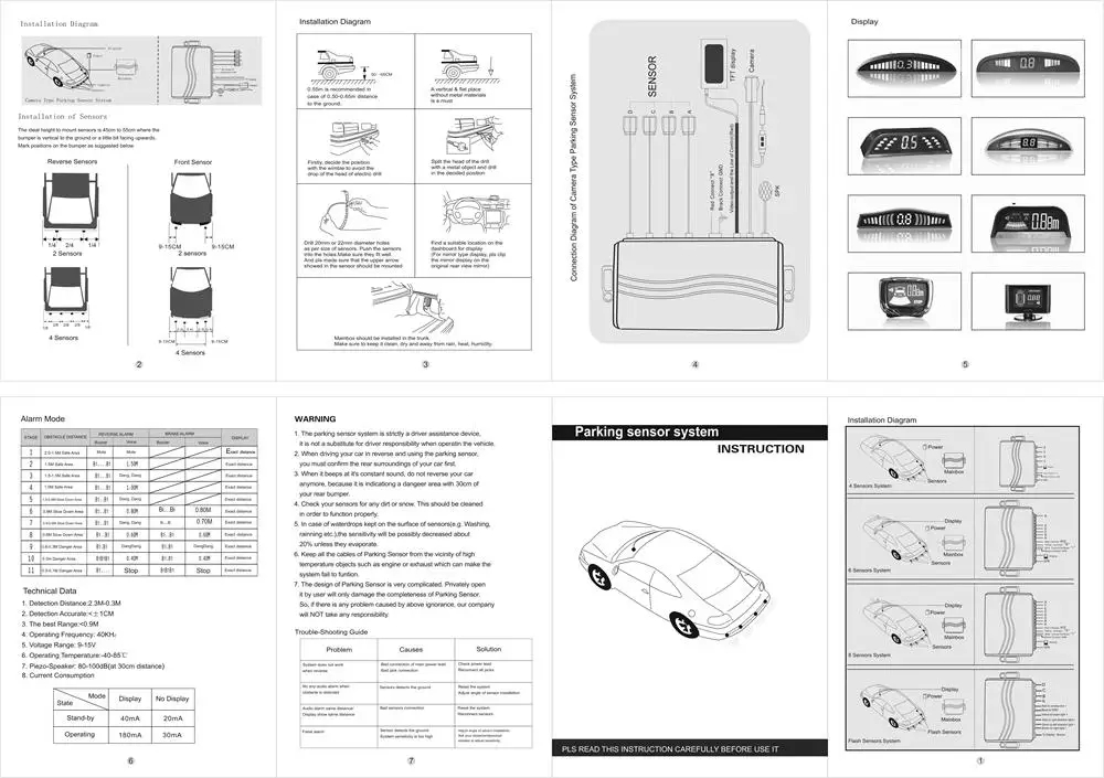 Retromarcia del Radar dell'auto parcheggio retromarcia dell'automobile Radar di retromarcia rilevatore di Monitor veicolo Parktronic parcheggio 8 sensori di Backup 14 Retromarcia del Radar dell'auto parcheggio retromarcia dell'automobile Radar di retromarcia rilevatore di Monitor veicolo Parktronic parcheggio 8 sensori di Backup - S0db8119f5f0d4478a997d2b491856f5aF