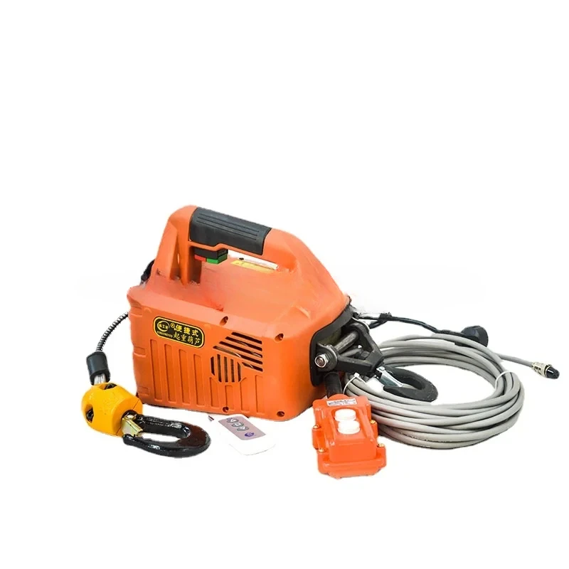 

Портативная электрическая лебедка для нагрузки 500 кг, ручная/дистанционное управление/проводной Электрический подъемник 220 В/110 В, подъемный инструмент