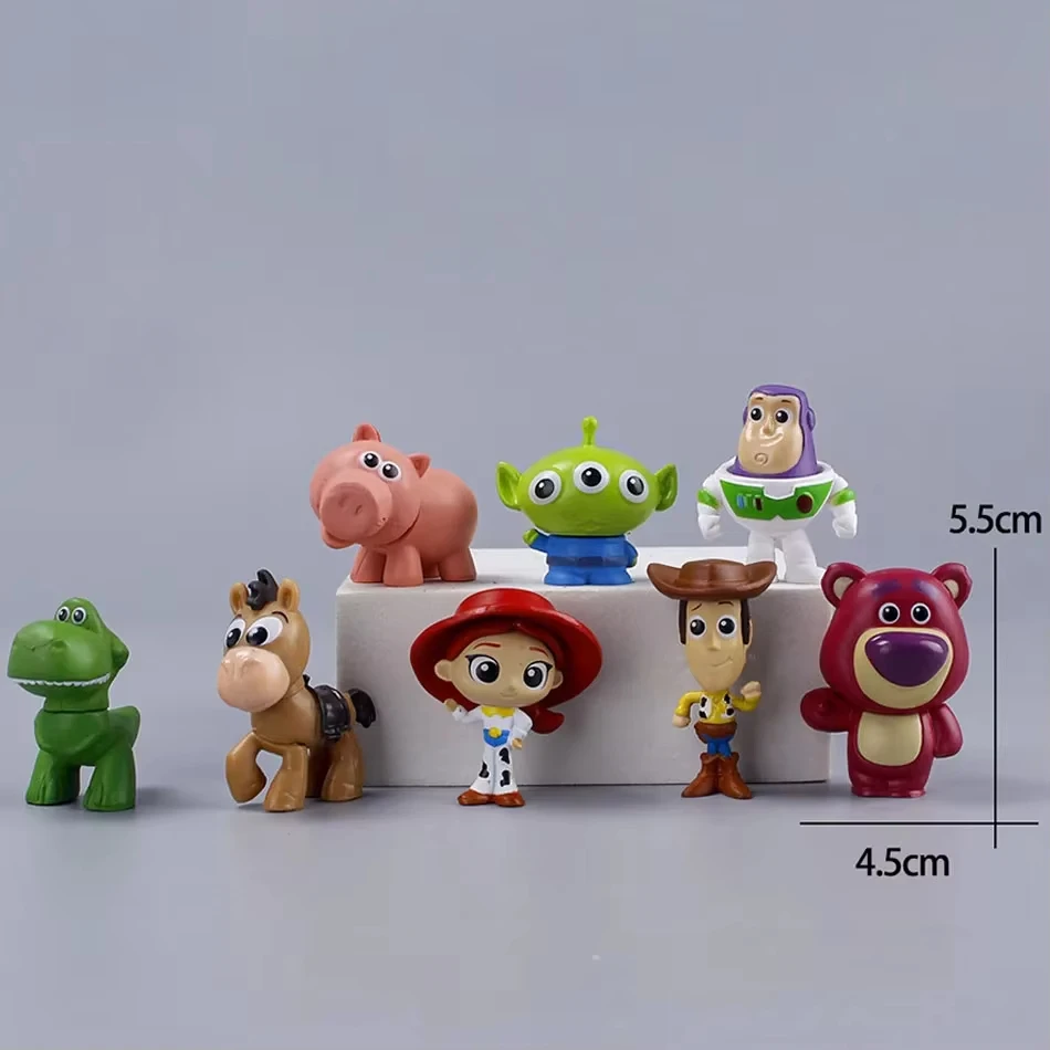 8pcs / Set Toy Story Action Figure Anime Cartoon Model Doll Car Decoration Cake Accessories Anime Figure Toy Children's Gift - 2