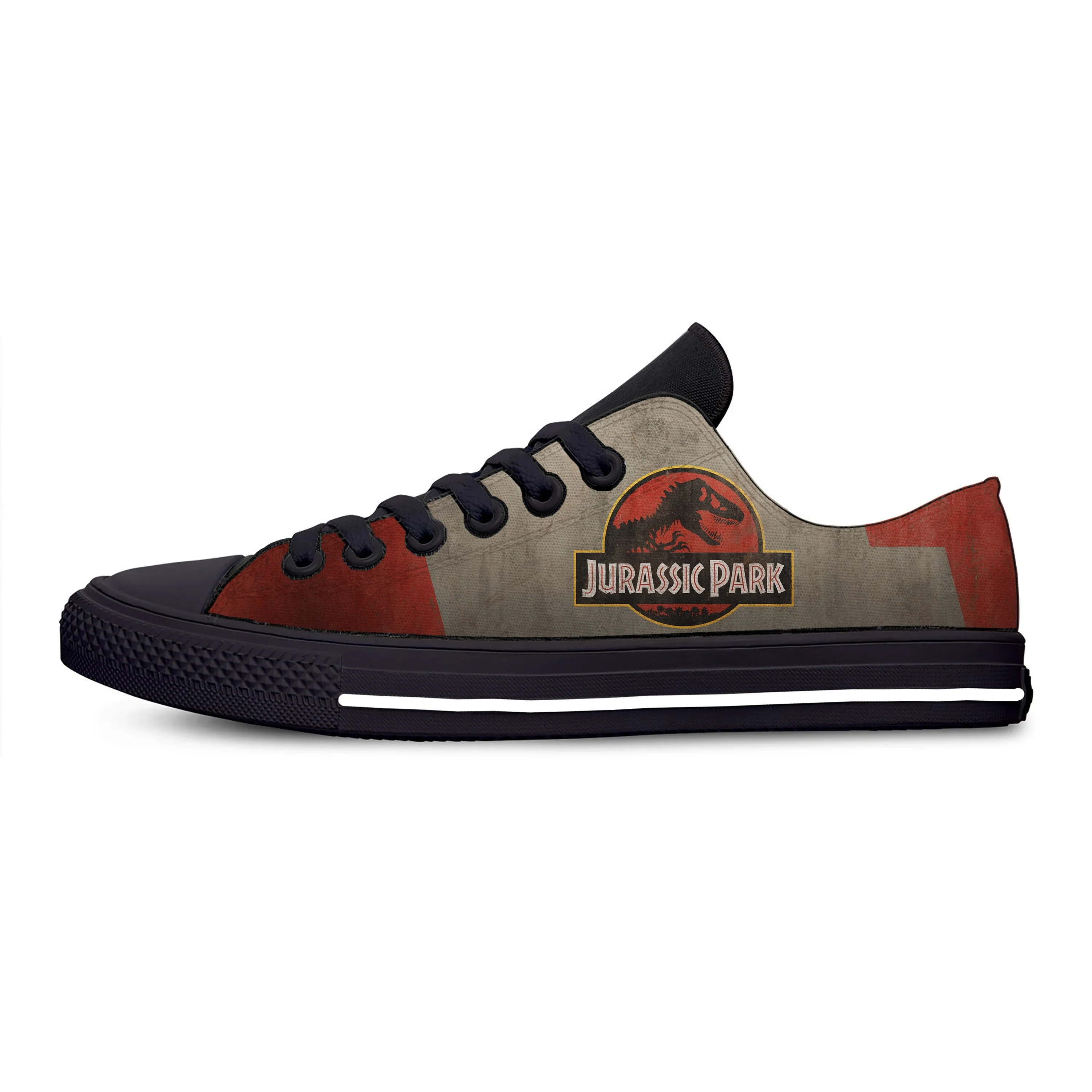 Hot Jurassic Park Movie Dinosaur Anime Cartoon Funny Casual Cloth Shoes Men Women Classic Sneakers Low Top Casual Board Shoes