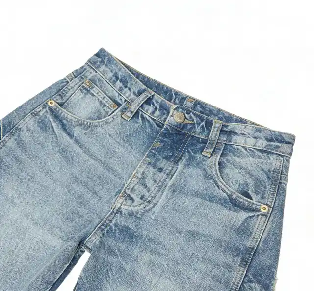 Women's Relaxed-Fit Denim Curved Pants 6