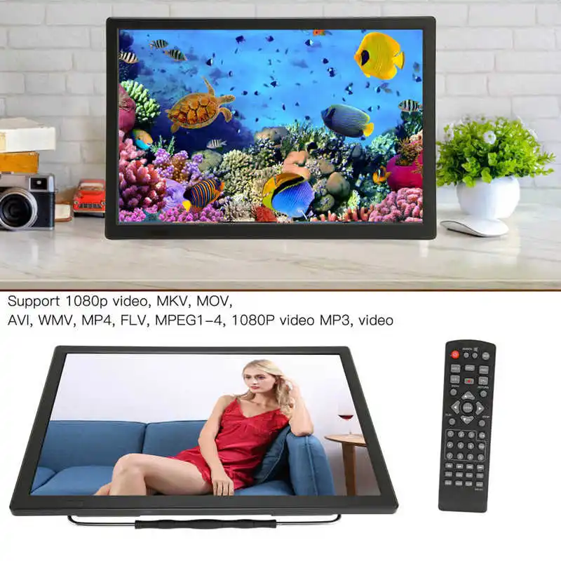 15.4 Inch Digital Television Multifunction Support 1080P Video Rechargeable Portable TV EU Plug 110-220V Leadstar