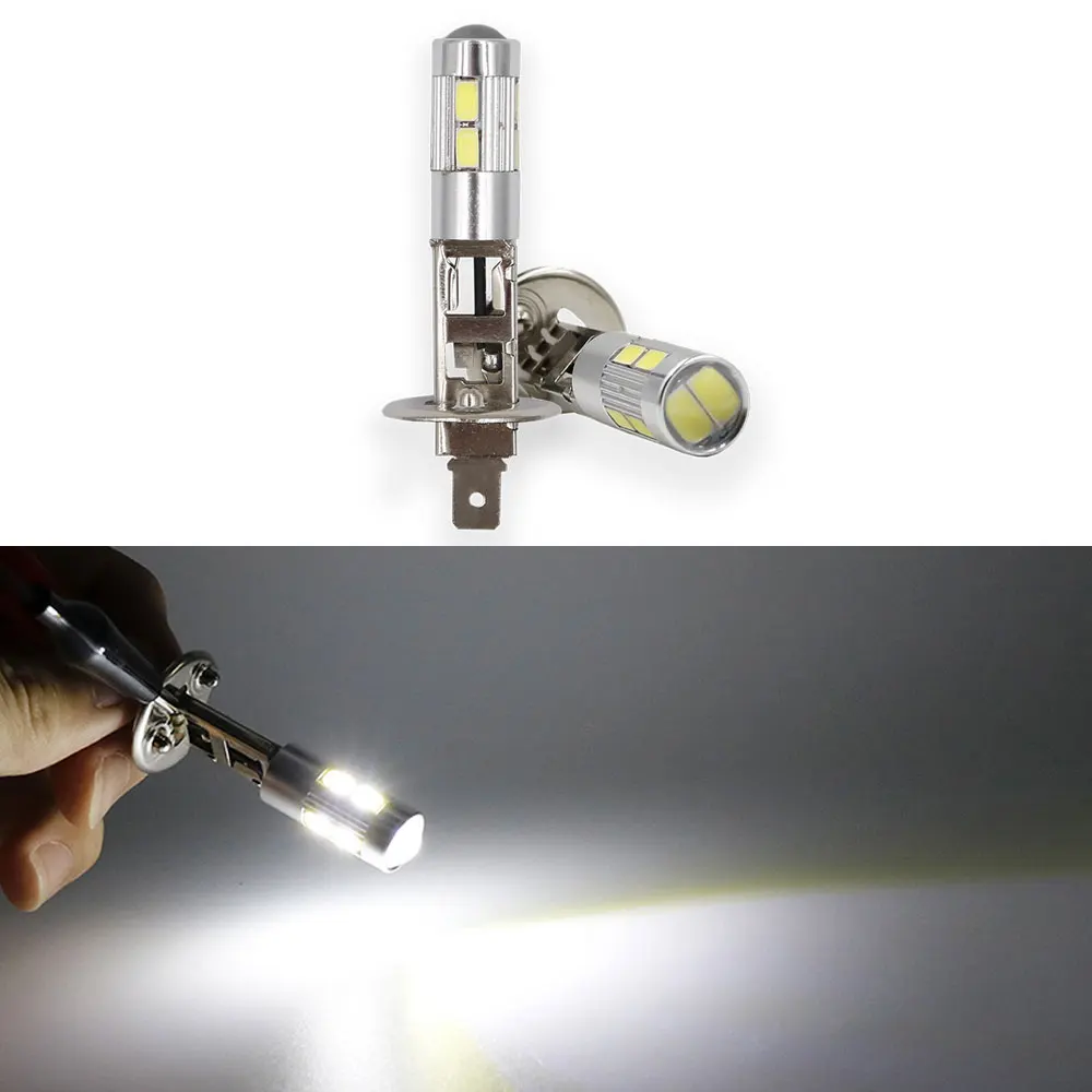 2 Pcs Big Promotion H1 High Power 13 SMD 5050 LED Bulb White Car Auto Headlight Fog Head Lights Lamp DC 12V |