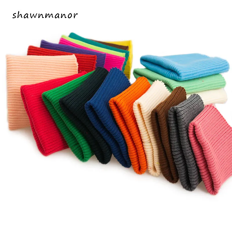 ThickKnitRibFabricCuffPair,StretchCotton,Soft,Coat,8*9cm,1Pair