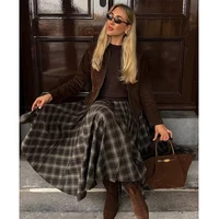 2025 new Skirts Women's Autumn Fashion British Youth Plaid Skirts Street Comfort Joker Students Travel Holiday Women's Skirt - Image 2