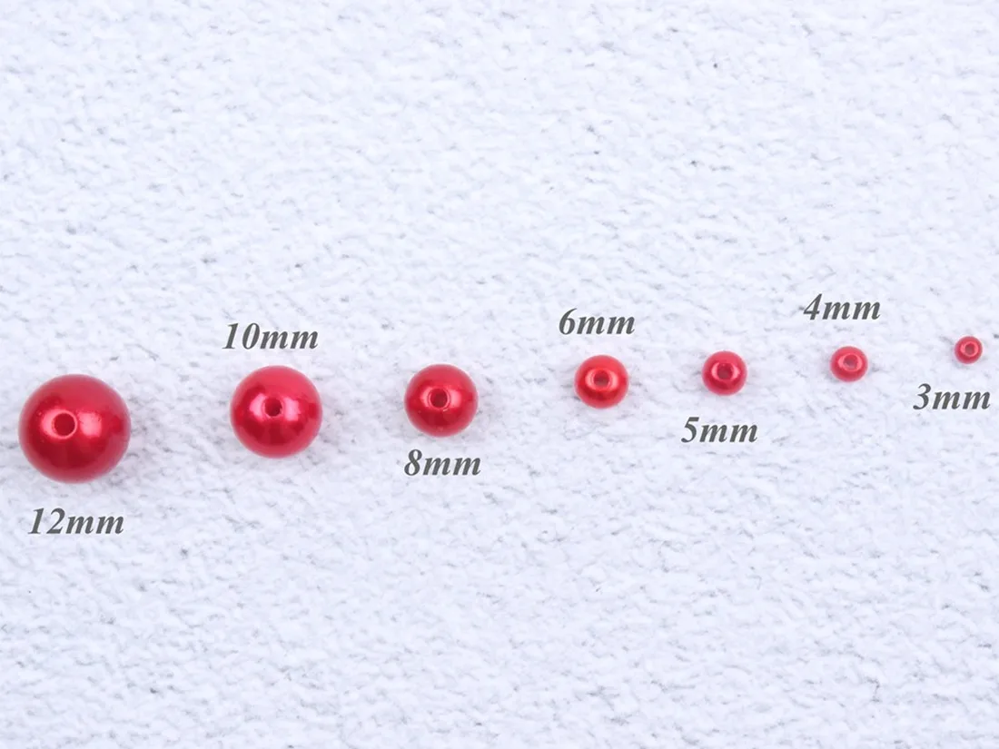 Abs Beads Round Shape For Beads Plastic Production Space Diy Hand-soldering 3mm 4mm 5mm 6mm 8mm 10mm 12mm