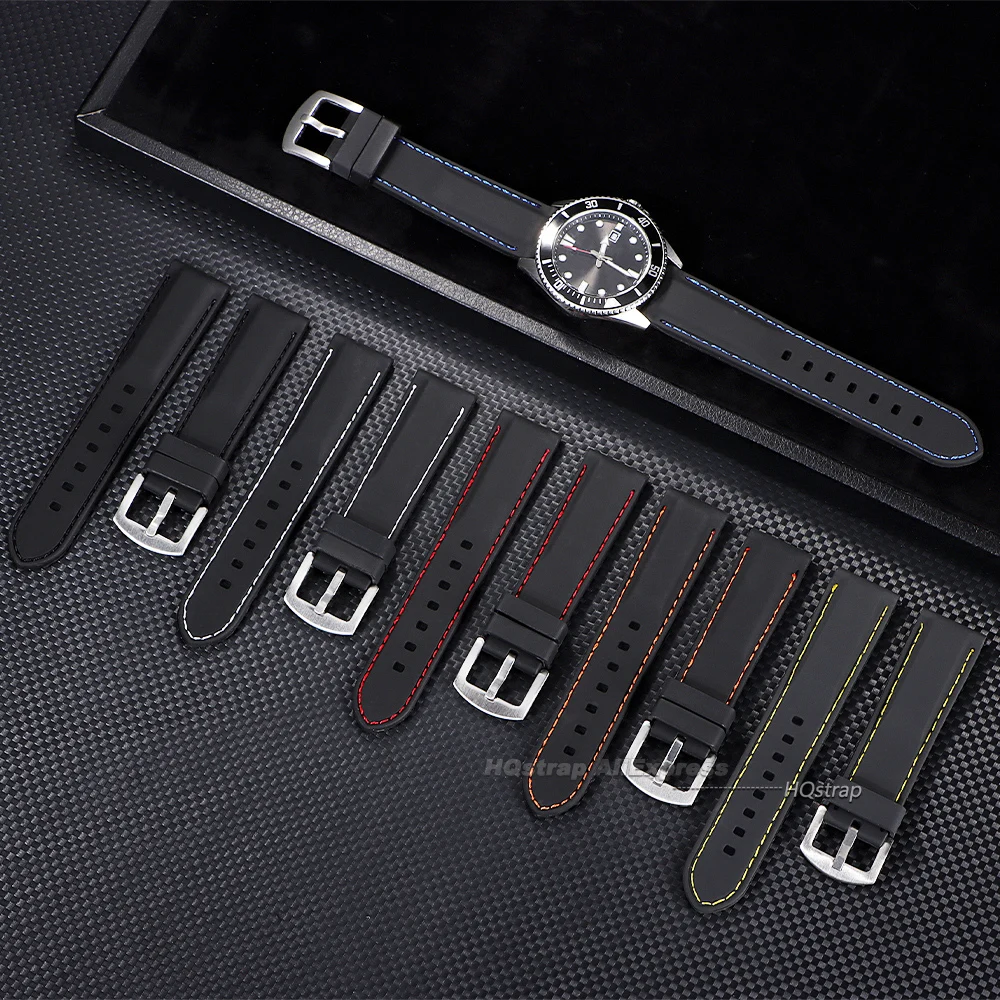 Versatile Waterproof Silicone Watch Strap - Soft Rubber Band
