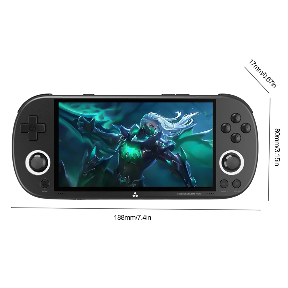 포켓 게임 콘솔 레트로 휴대용 게임 콘솔, 리눅스 RGB 더블 조이스틱, 어린이 선물, 5000mAh, 4.96 인치 화면