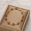 Lucky Turkey Evil Eye Bracelet For Women Men Colorful Red Blue Eye Adjustable Metal Chain Bangles Good Luck Wealth Jewelry Gifts 3