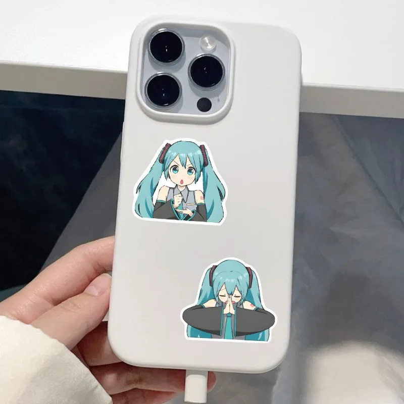 Adorable Hatsune Miku Emoticon Sticker Pack - Creative Waterproof Decoration