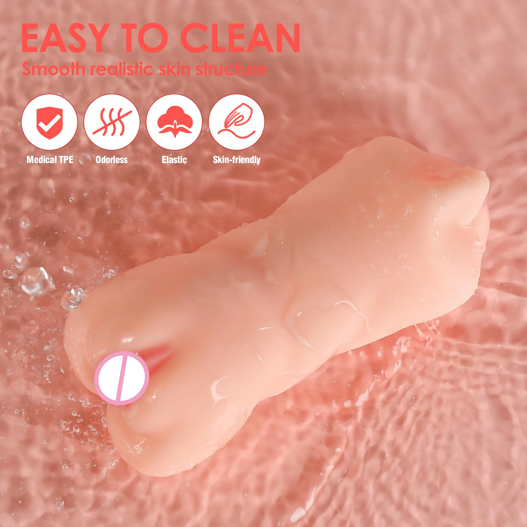 Male Masturbator 3 in 1 Male Masturbator Pocket Pussy with Realistic Mouth Textured Vagina and Tight Anus Sex Toys for Men
