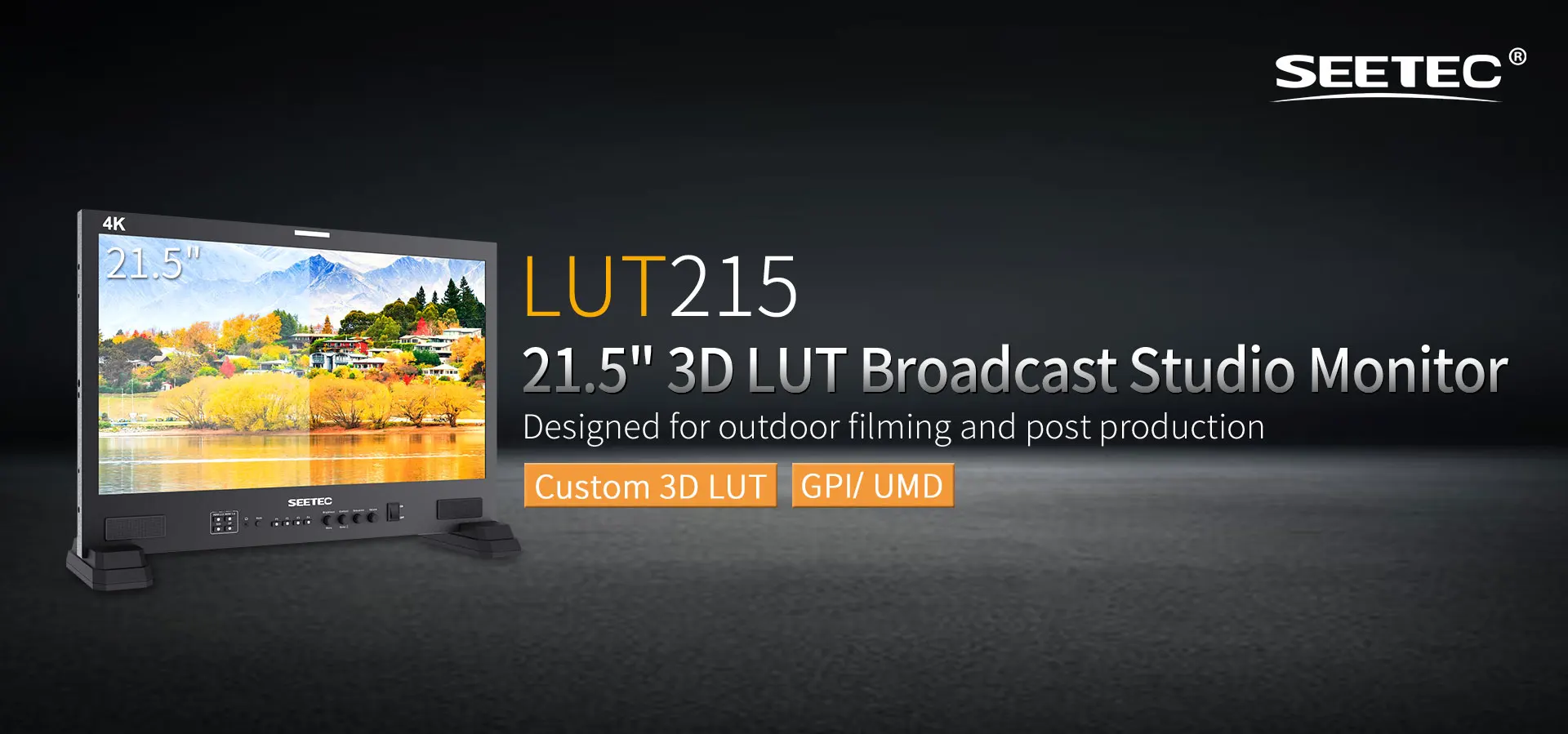 LUT215 4K Monitor 21.5 inch Broadcast Studio Monitor 3D LUT Touch Screen IPS 3G-