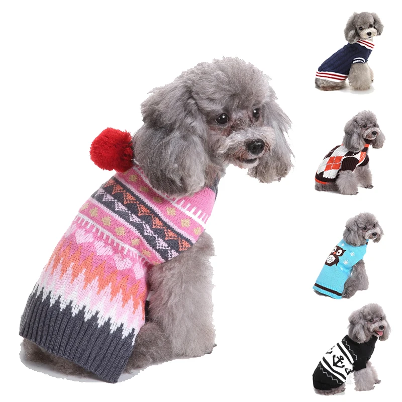 

Dog Sweater for Small Dogs Puppy Clothes Autumn Winter Warm Turtleneck Schnauzer Chihuahua Pug Costume Pet Clothing