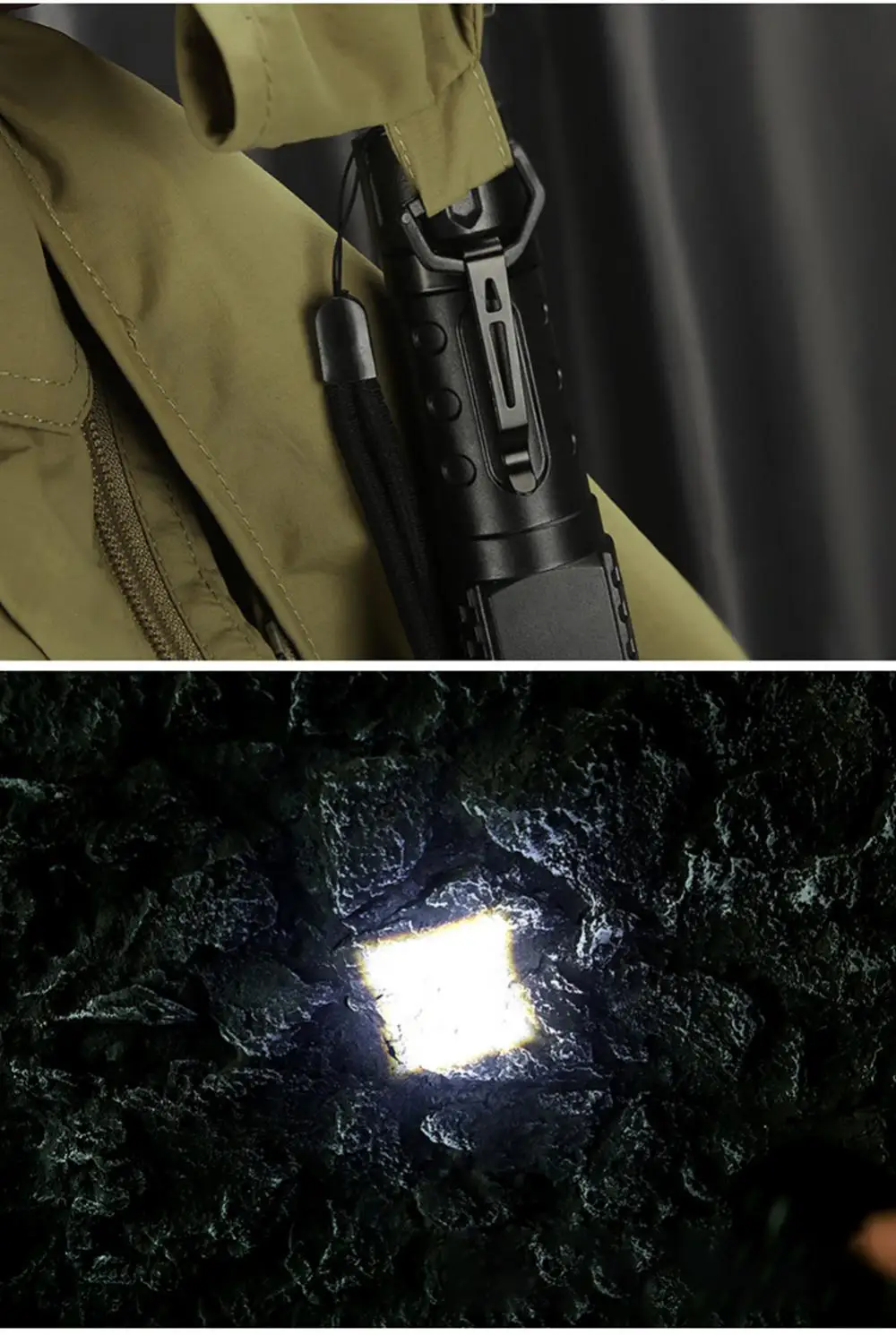 Description Picture 5 of itemStrong Light Flashlight Fast Typ-c Charging Outdoor Lighting White Laser Flashlight With Cob Warning Side Work Light