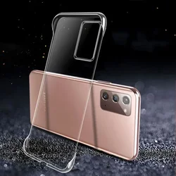 Electroplated Transparent Ultra Slim Frameless Case - Thin Glossy Borderless Clear Back Cover - Note10 Plus (Transparent)