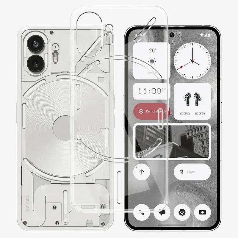 Clear Silicone Shockproof Phone Case - Soft TPU Bumper Cover