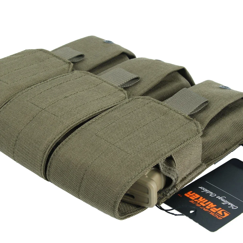 Tactical Molle M4 Triple Magazine Pouch Airsoft AK AR M4 M16 Rifle Paintball Magazine Pouches Mulit-Tool Holder 5