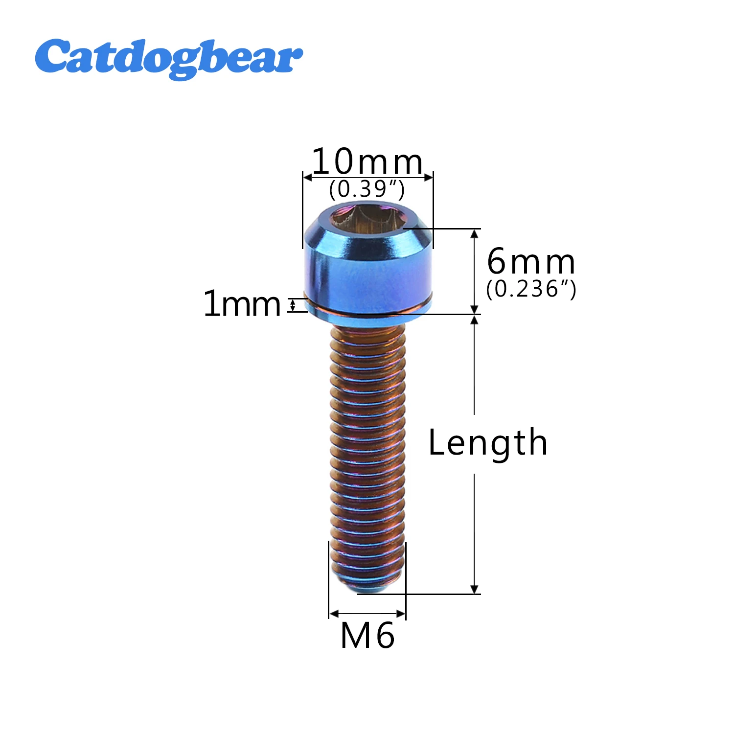 Catdogbear Titanium M6X16 18 20 25 35mm Bolts Socket Head Bolts With Washers  For Mount Bicycle Screws AliExpress