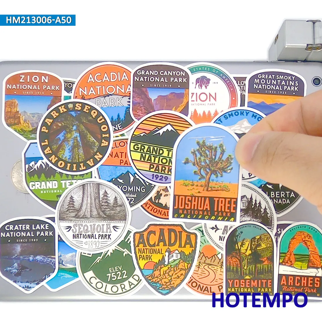 Nature Park Adventure Sticker Set - Wild Hiking & Camping Decorative Pack