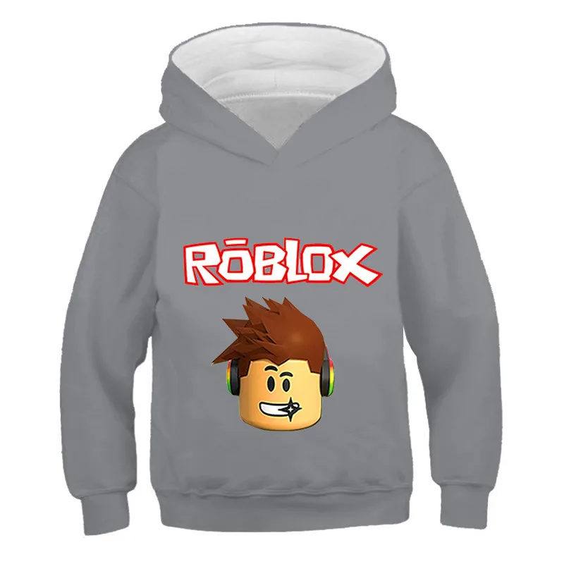 Boys Funny Robloxing Game Print Hoodies Cartoon Long Sleeve Children Pullover Spring Kids Girls Tops Children Clothes 3-14 Years children's sweatshirts Hoodies & Sweatshirts