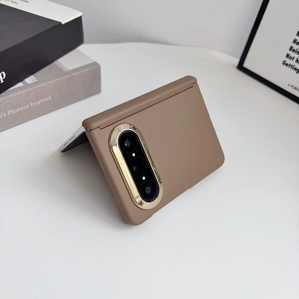 Electroplated Camera Bezel Case For Huawei Pura X Max Hinge Protect_voghion.com