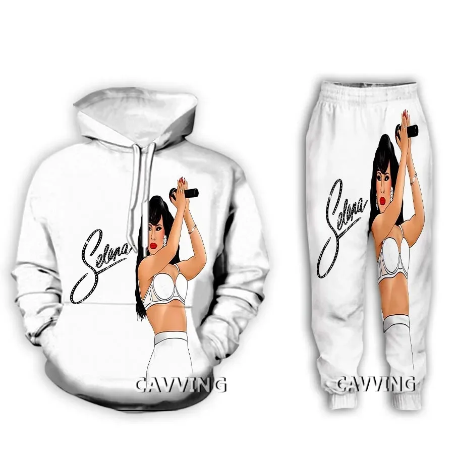 New Fashion 3D Print  Selena Quintanilla  Hoodies/Hooded Sweatshirts + Pants Trousers Suit Clothes Two-Pieces Sets  KK2 3