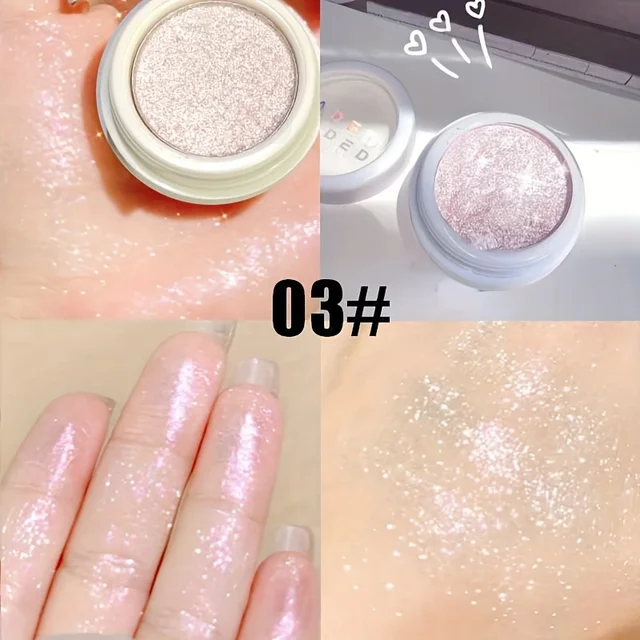Shimmer Glitter Mashed Potatoes Highlighter Shine Highlighter Makeup Gel Face and Body Brighten Glitter Natural Contour Makeup 2