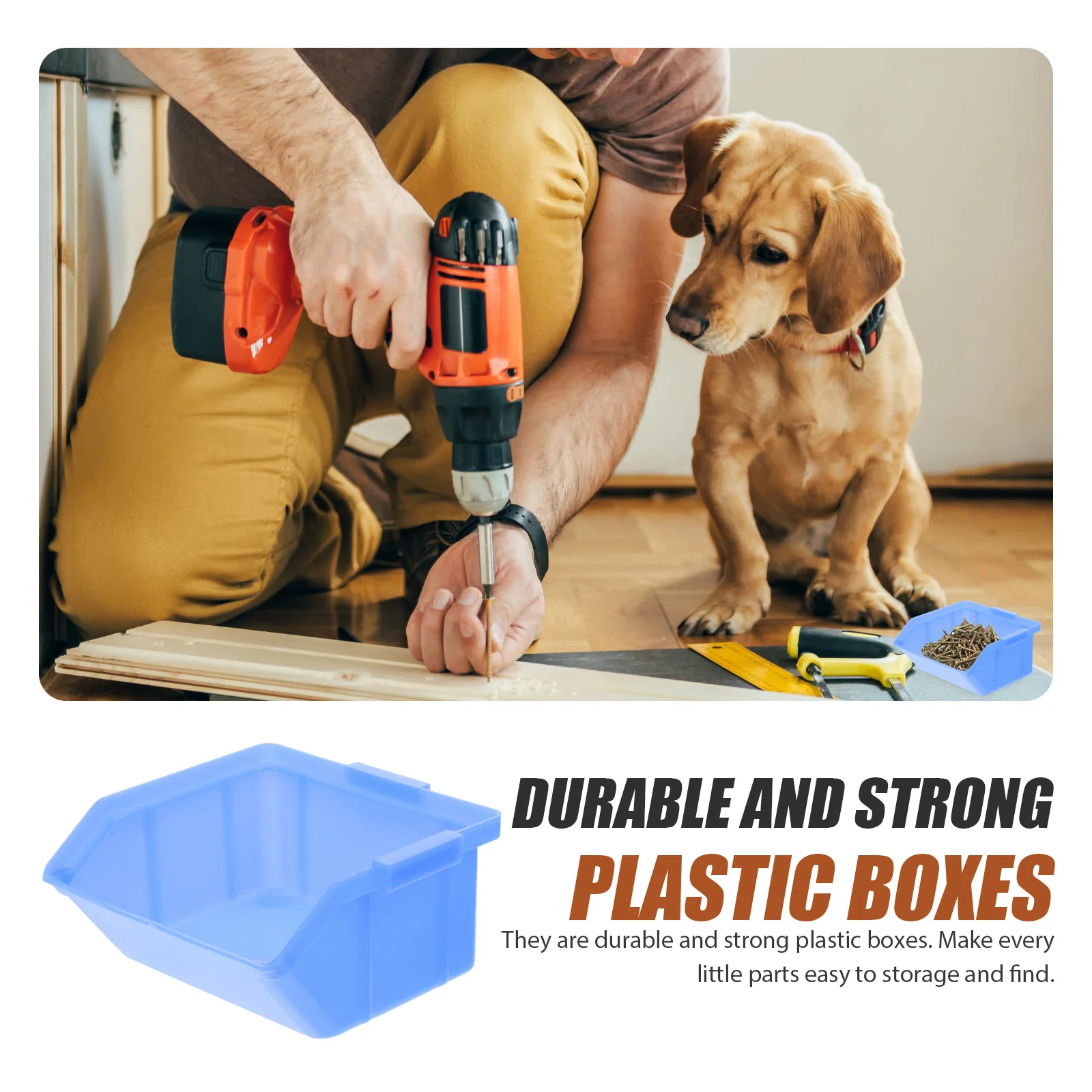 

Box Storage Bin Parts Bins Organizer Smallnesting Shelf Stackable Nails Tool Plastic Trays Wall Drawer Pantry Bolts