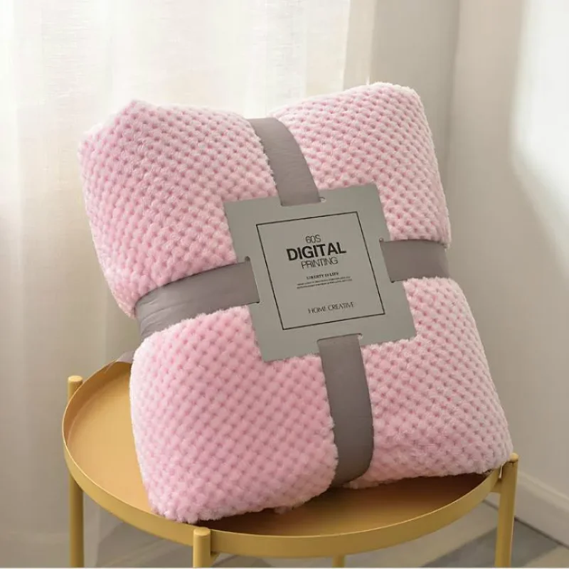 

120x200cm Soft Fleece Flannel Blanket Plush Solid Color Bed Covers for Sofa Bed Plaid Throw Blankets Bedspread 15 Colors