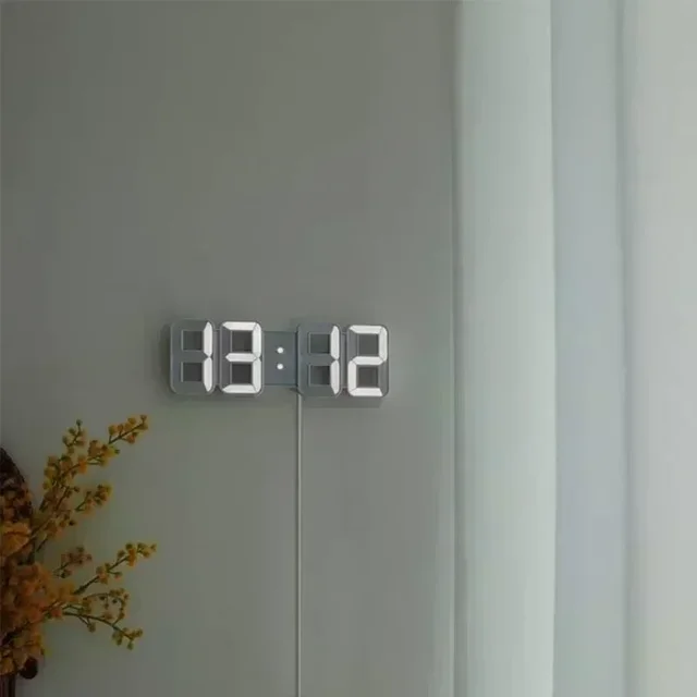 Digital Wall Clock Desk Clock Electronic Alarm Clock Modern Home Decoration Decoration for Bedroom Home Decor Interior Led Table 5