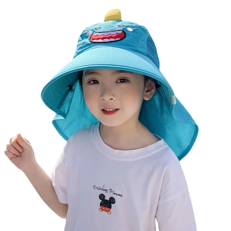 Children's hat summer sun protection fisherman's hat UV protection boy's big eaves girl's Baby Beach Sun Hat thin style
