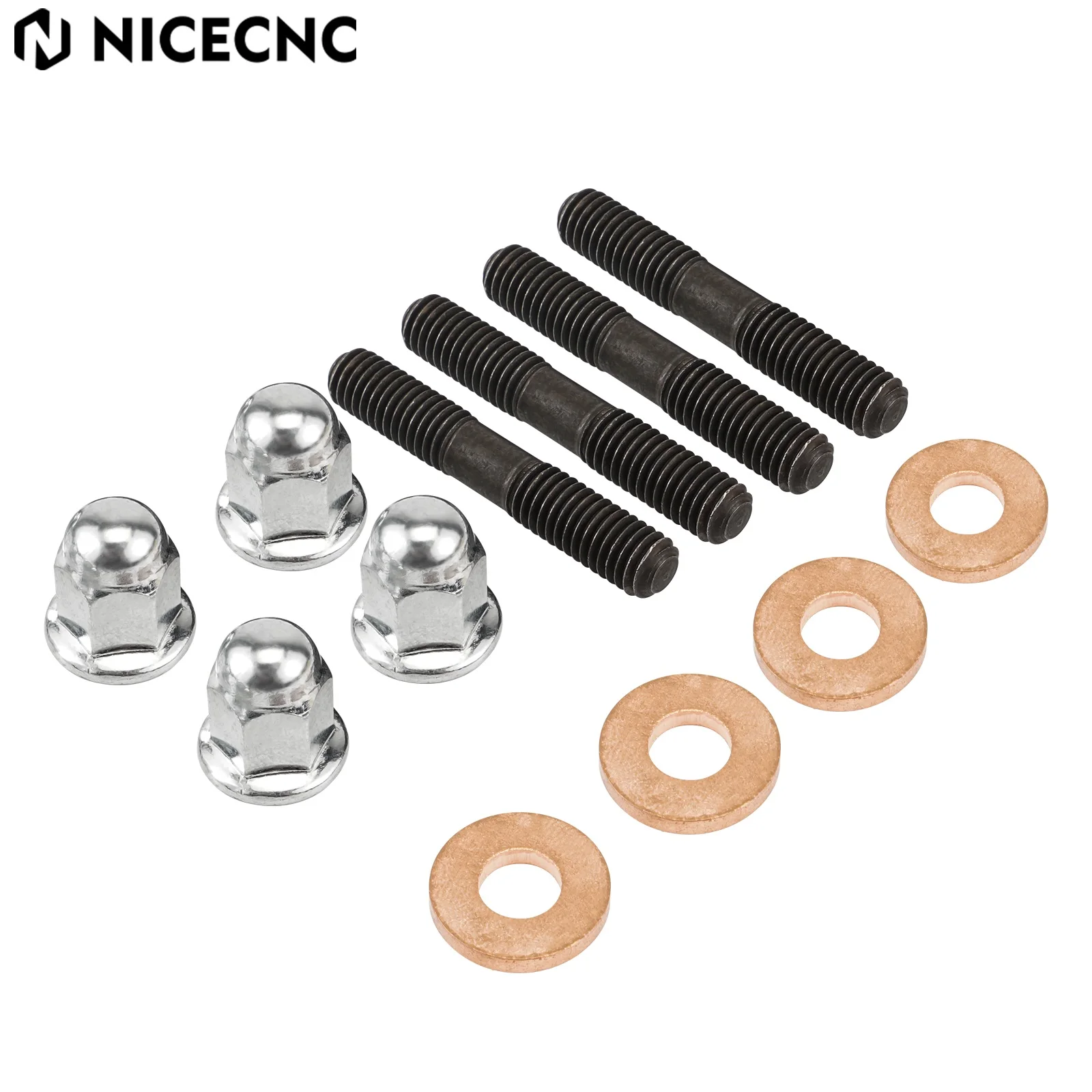 NICECNC Für Yamaha YZ85 2002–2018 2017 2016 2015 2014 2013 2012 2011 2010 2009 YZ85 Motorrad Zylinder Bolzen Unterlegscheibe Mutter Bolzen Kit – Detail 3