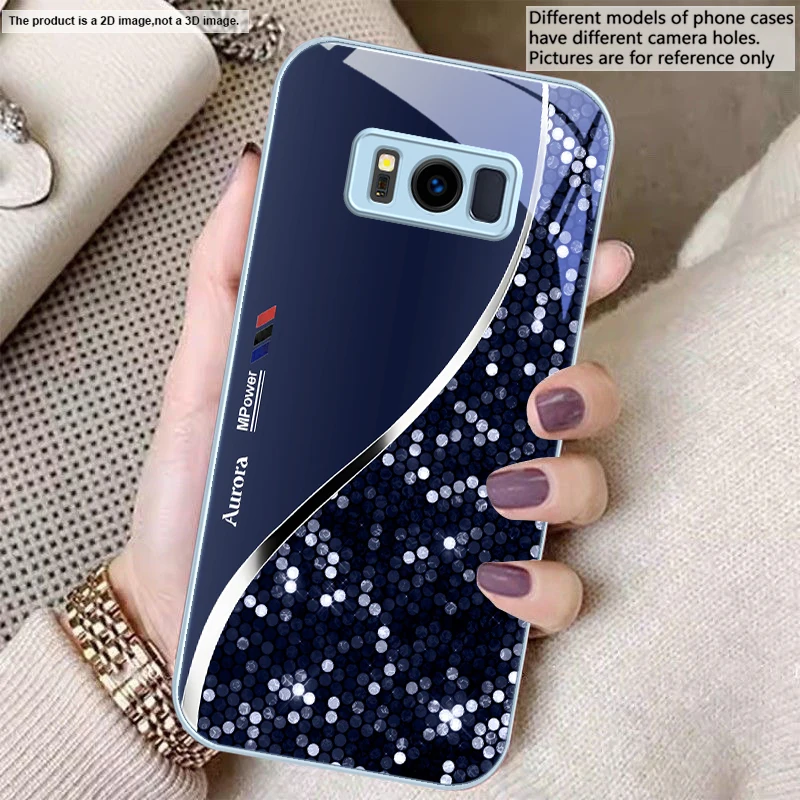 Sleek Silver Metal Curve Glass Phone Case