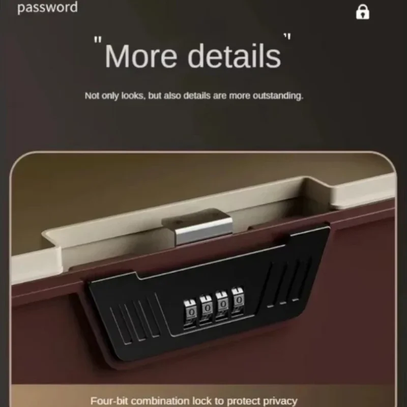 Four Digit Password Lock Safe Box Jewelry High-Security Lock Privacy Storage Private Security Feature Money Safe Box