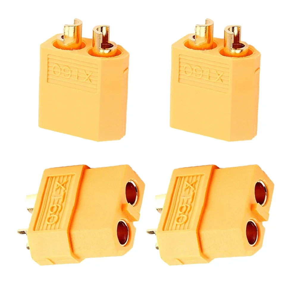 4PCS XT60 ชาย & หญิง Bullet Connectors,Gold-Plated การบินปลั๊กไฟสําหรับ RC Drone/รถยนต์/เรือแบตเตอรี่และมอเตอร์ 1