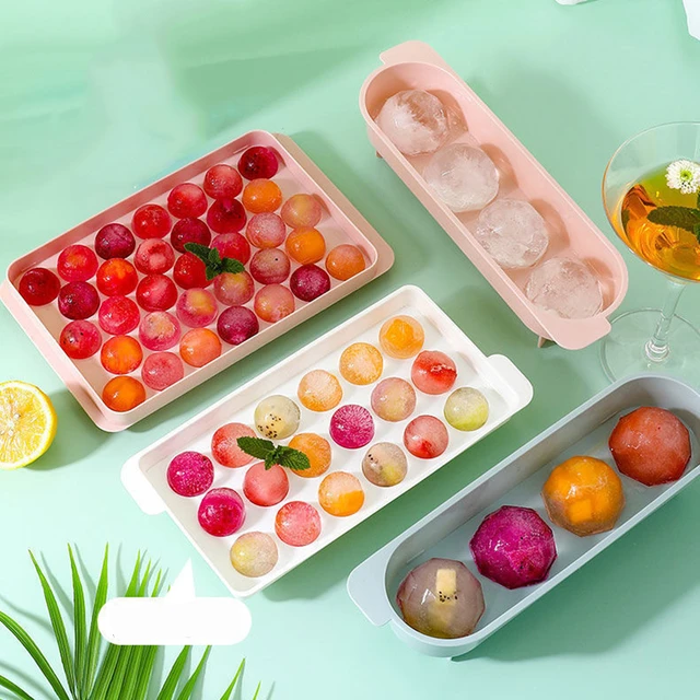 33 Well Ice Box With Lid Ball Ice Tray Plastic Ice Cube Mold Refrigerator Ice  Ball Mold Ice Box Round Ice Mold Ice Box - AliExpress