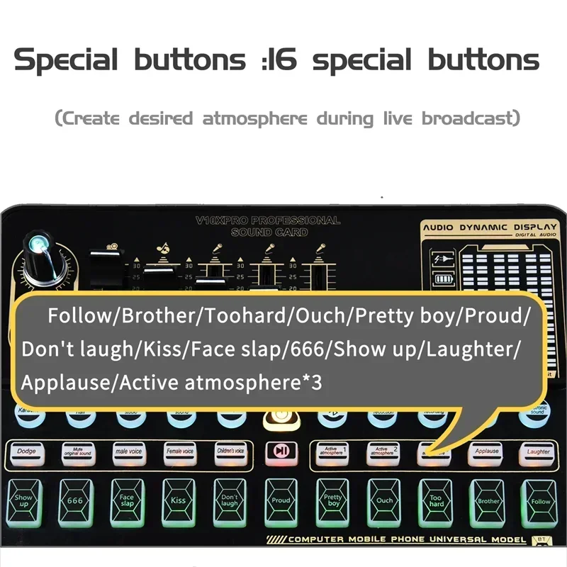 Computer Mobile Phone Live Steam Audio Studio Vocal Recording Microphone Kit V10XPRO