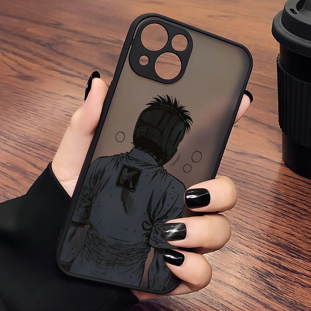 thumbnail image 1 of Funda de teléfono Anime Hajime no Ippo para iPhone 15 14 13 12 11 Mini Pro Max X XR XSMax 7 8 Plus, funda trasera transparente mate, 1 of 5