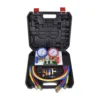 The refrigerant AC level gauge kit is packaged in a cardboard box and features a large knob that is easy to grip 1